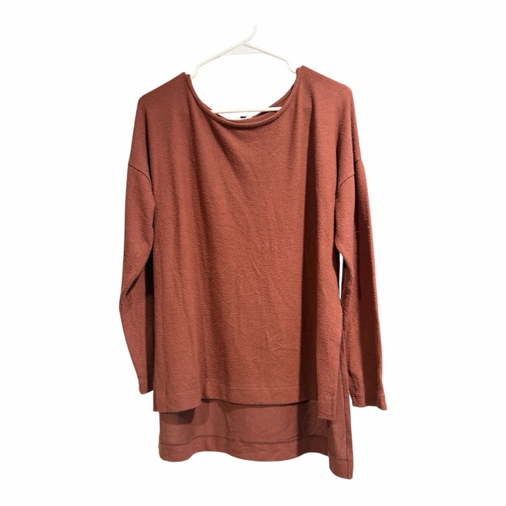 BKE Buckle Women's Size L Rust Terracotta Layered Sweater Top Long Sleeve Boho
